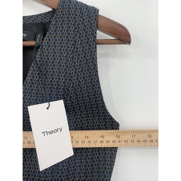 NEW THEORY EASY V SHADOW JACQUARD CAREER SHIFT DRESS SIZE 4 $385 Womens - Picture 8 of 16